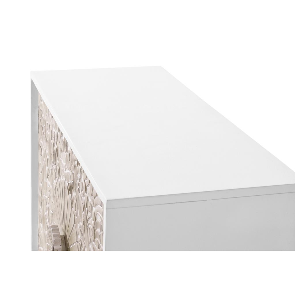 Consola Filigrana de Mango – Madera Tallada a Mano (90 cm)