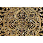 Aparador Sol de Oriente – Mango Tallado y Oro (180 cm)