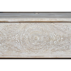 Arca Palacio del Sol – Baúl de Mango Tallado XL (150 cm)