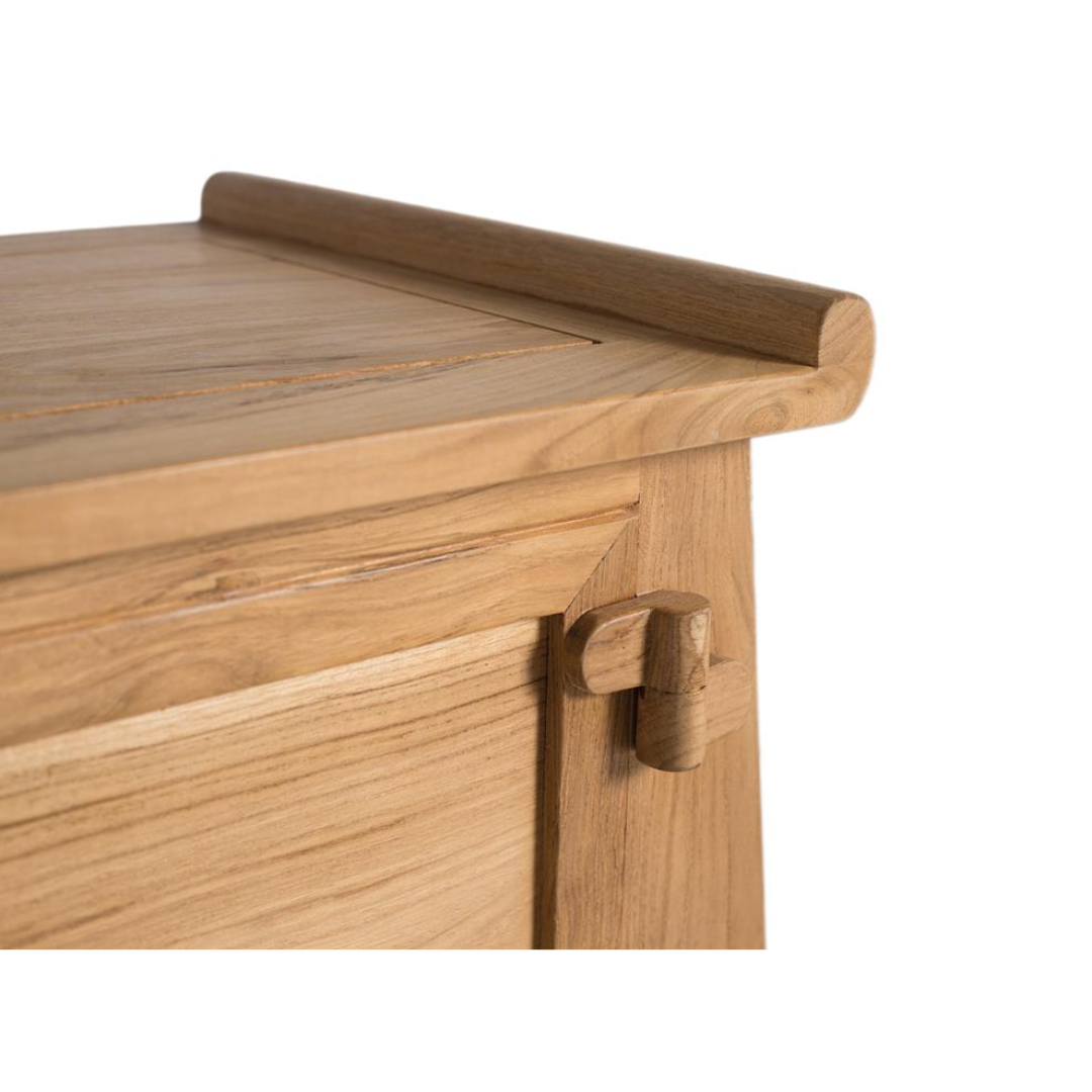 Arca Teca Pura – Baúl de Madera Maciza y Diseño Oriental (114 cm)