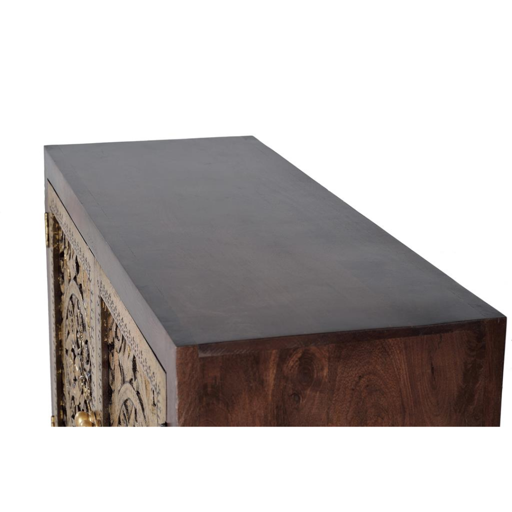Cómoda Aura de Midas– Mango Tallado y Oro (110 cm)