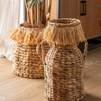 Decorative Baskets KALAYA Set of 2 in Natural Fiber