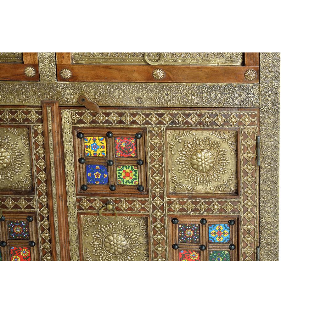 Cómoda Mosaico del Sultán – Acacia, Azulejo y Bronce (105 cm)
