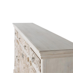 Aparador Catedral Blanco Imperial – Mango Macizo y Tallado Integral (180 cm)