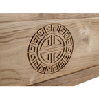 Arca Teca Pura – Baúl de Madera Maciza y Diseño Oriental (114 cm)