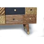 Aparador Fusión Orgánica – Mango y Frontales Multimaterial (150 cm)