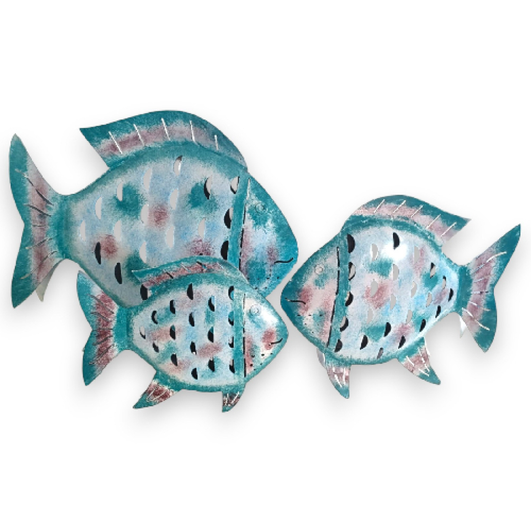 Decoración de Sobremesa- Pez Metal Turquesa
