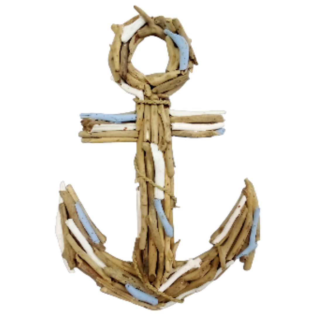 Ancla Raíz del Océano – Escultura de Madera Flotan (50 cm)