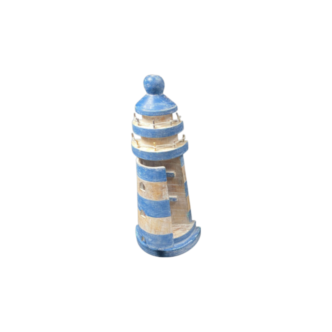 Faro Calma Turquesa – Guardallaves Artesanal (40 cm)