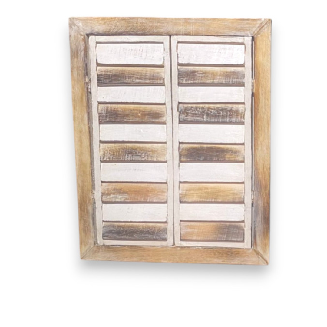 Espejo Luz de Mykonos – Estilo Ventana Blanco (50x40 cm)