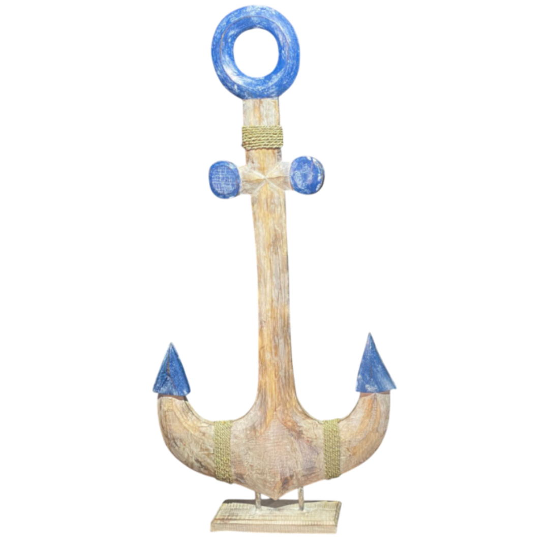 Ancla Titán del Atlántico – Madera Azul Mar (120x50 cm)